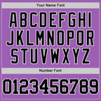 Custom Medium Purple Black-White Authentic Basketball Jersey