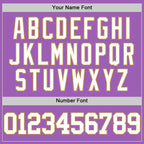 Custom Medium Purple White-Old Gold Authentic Basketball Jersey