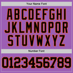 Custom Medium Purple Black-Orange Authentic Basketball Jersey