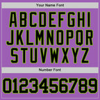 Custom Medium Purple Black-Neon Green Authentic Basketball Jersey