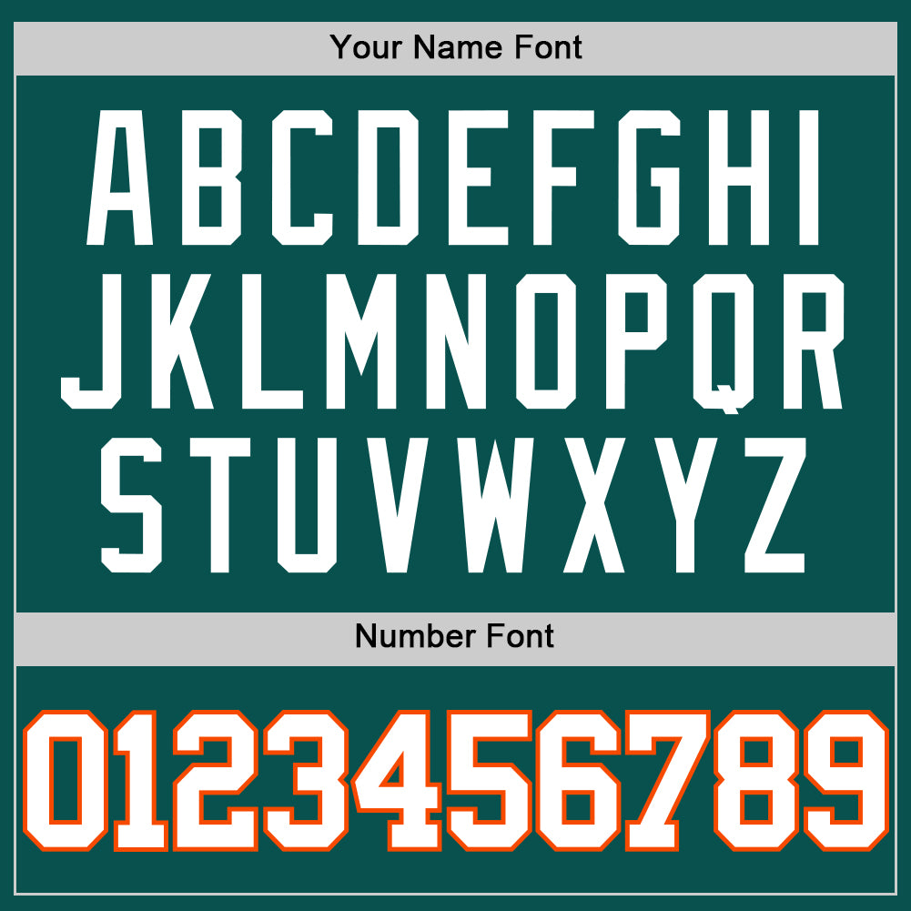 Custom Midnight Green White-Orange Authentic Basketball Jersey