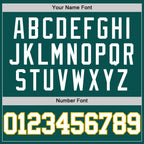 Custom Midnight Green White-Gold Authentic Basketball Jersey