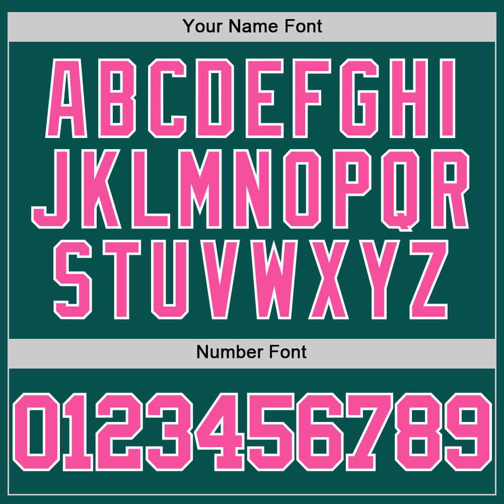 Custom Midnight Green Pink-White Authentic Basketball Jersey