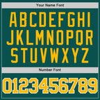 Custom Midnight Green Gold-White Authentic Basketball Jersey