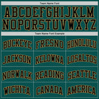 Custom Midnight Green Black-Old Gold Authentic Basketball Jersey