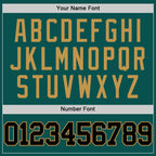 Custom Midnight Green Black-Old Gold Authentic Basketball Jersey