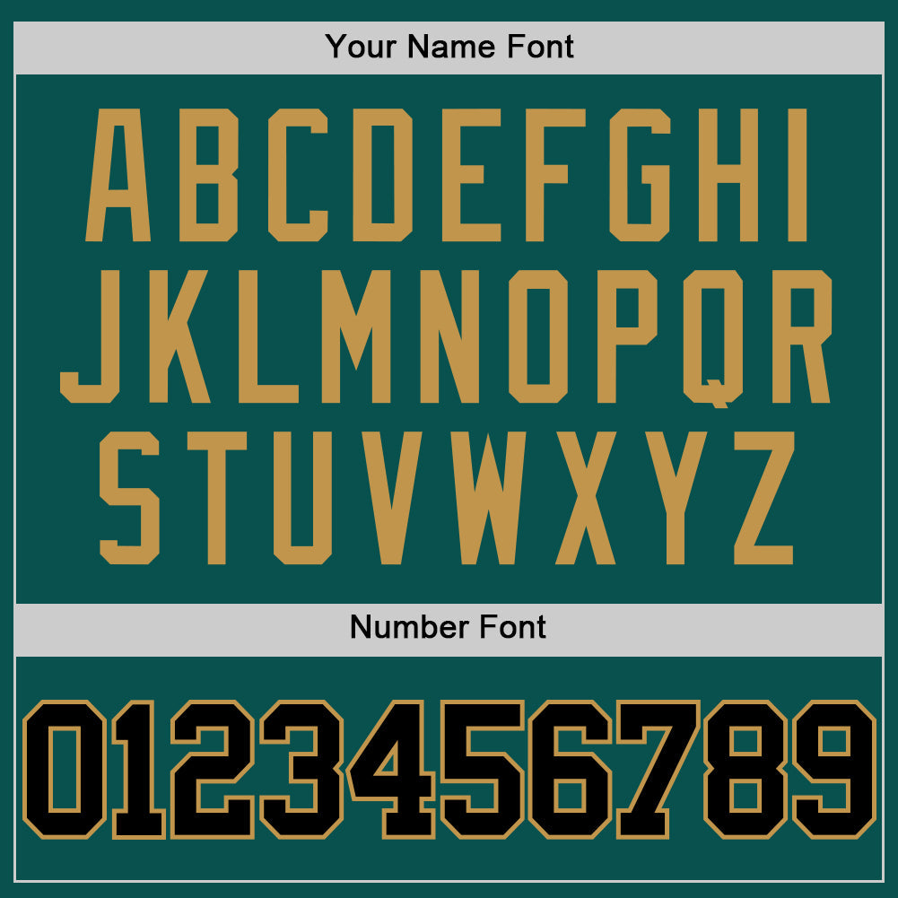 Custom Midnight Green Black-Old Gold Authentic Basketball Jersey