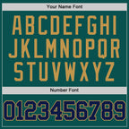 Custom Midnight Green Navy-Old Gold Authentic Basketball Jersey