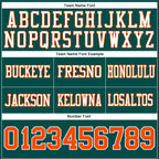 Custom Midnight Green Orange-White Authentic Football Jersey