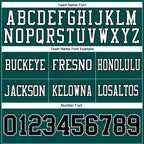 Custom Midnight Green Black-White Authentic Football Jersey