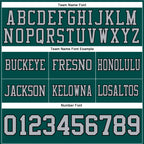 Custom Midnight Green Gray-Black Authentic Football Jersey