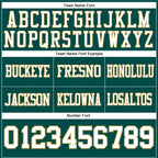 Custom Midnight Green White-Old Gold Authentic Football Jersey