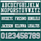 Custom Midnight Green Gray-White Authentic Football Jersey