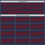Custom Navy Red Authentic Throwback Baseball Jersey