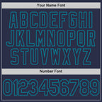 Custom Navy Teal Authentic Throwback Baseball Jersey