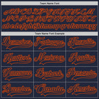 Custom Navy Orange Hockey Jersey