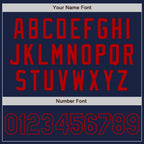 Custom Navy Red Authentic Baseball Jersey