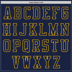 Custom Navy Gold Authentic Baseball Jersey