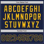 Custom Navy Gold Authentic Baseball Jersey