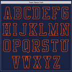 Custom Navy Orange Authentic Baseball Jersey