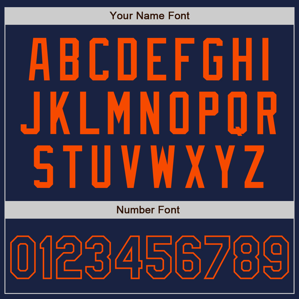 Custom Navy Orange Authentic Baseball Jersey