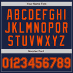Custom Navy Orange Authentic Baseball Jersey
