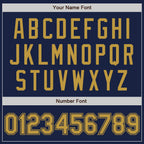 Custom Navy Old Gold Authentic Baseball Jersey
