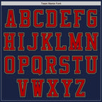 Custom Navy Red-Old Gold Authentic Baseball Jersey