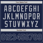 Custom Navy Gray Authentic Baseball Jersey