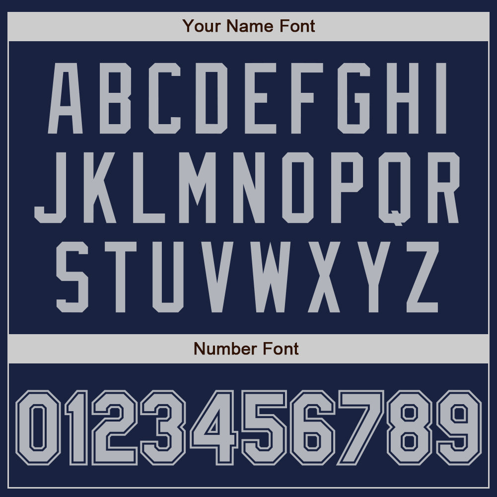 Custom Navy Gray Authentic Baseball Jersey