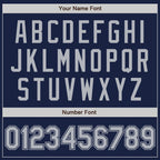 Custom Navy Gray Authentic Baseball Jersey