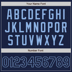 Custom Navy Light Blue Authentic Baseball Jersey