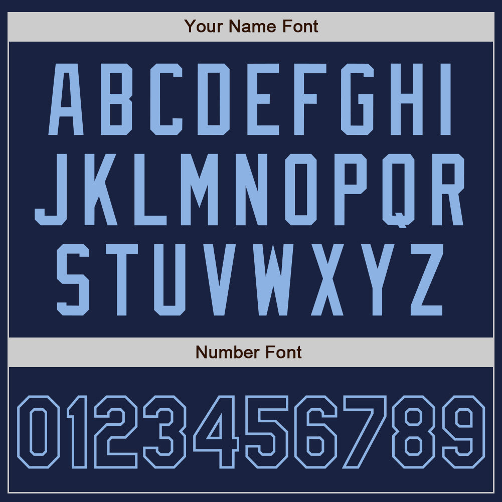 Custom Navy Light Blue Authentic Baseball Jersey