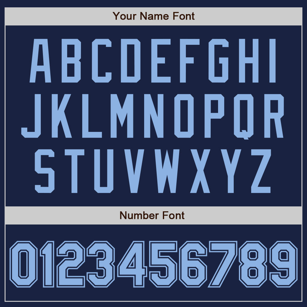 Custom Navy Light Blue Authentic Baseball Jersey