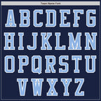 Custom Navy Light Blue-White Authentic Baseball Jersey
