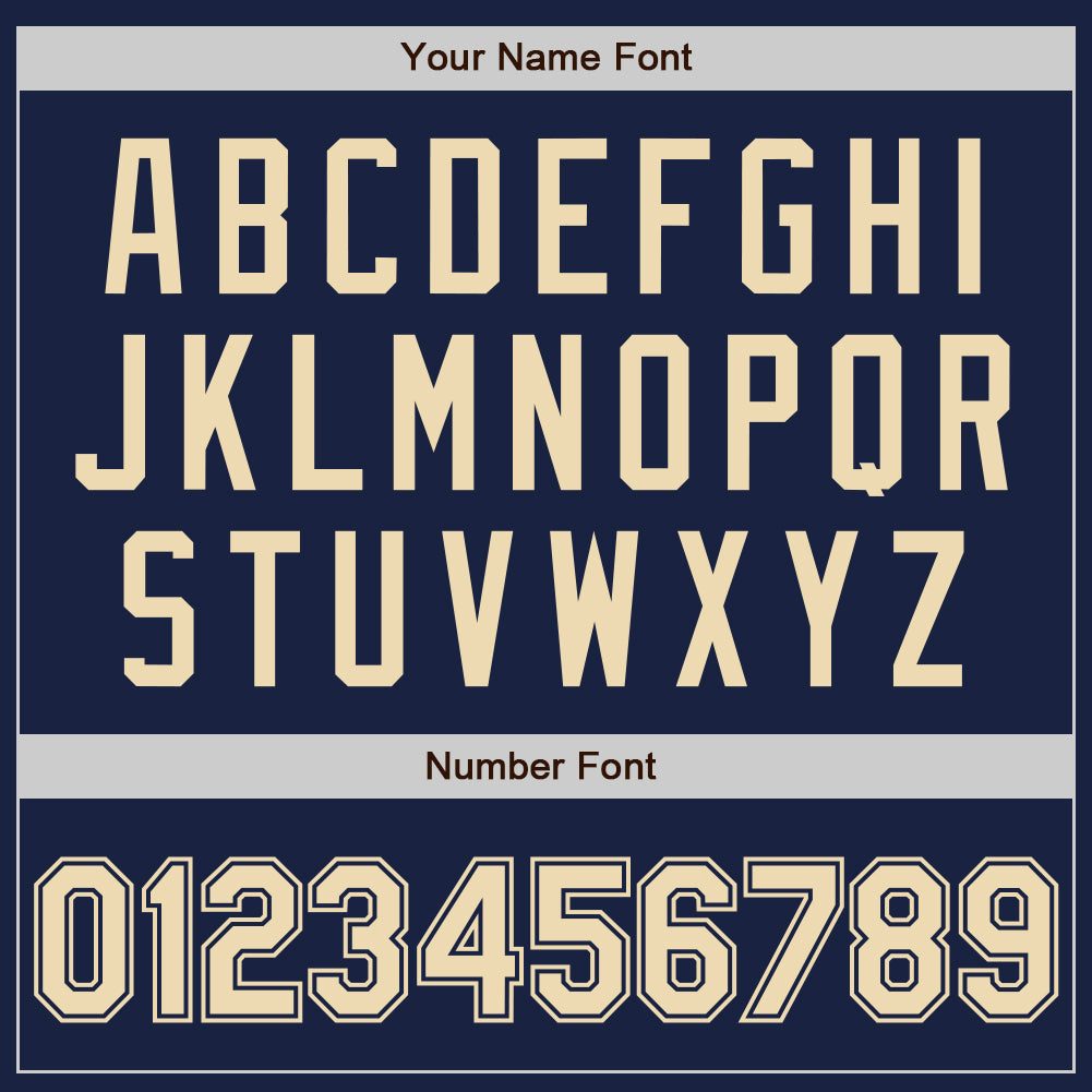 Custom Navy Cream Authentic Baseball Jersey