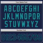 Custom Navy Teal Authentic Baseball Jersey