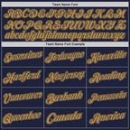 Custom Navy Old Gold Authentic Throwback Basketball Jersey