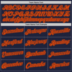 Custom Navy Orange Authentic Throwback Basketball Jersey