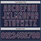 Custom Navy White-Crimson Authentic Baseball Jersey