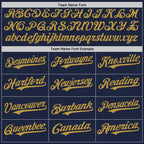 Custom Navy Old Gold Authentic Baseball Jersey