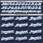 Custom Navy White-Light Blue Authentic Baseball Jersey