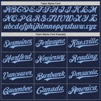 Custom Navy Light Blue Authentic Baseball Jersey