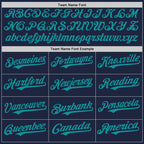 Custom Navy Teal Authentic Baseball Jersey