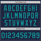 Custom Navy Teal Authentic Baseball Jersey
