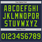 Custom Navy Neon Green Authentic Baseball Jersey