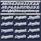 Custom Navy Gray-White Authentic Baseball Jersey