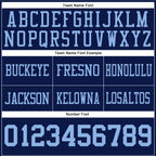 Custom Navy Light Blue Authentic Football Jersey
