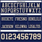 Custom Navy Cream Authentic Football Jersey