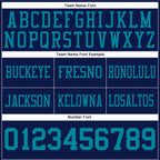 Custom Navy Teal Authentic Football Jersey